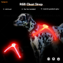 RGB Light Up Dog Harness for Pet Safety Multi-color Pet Harness Vest USB Rechargeable Harness