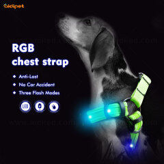 Роскошный светящийся противотуманный жилет с RGB-подсветкой, красочный перезаряжаемый жилет для собак, 2021 г., хит продаж, повязка для собак