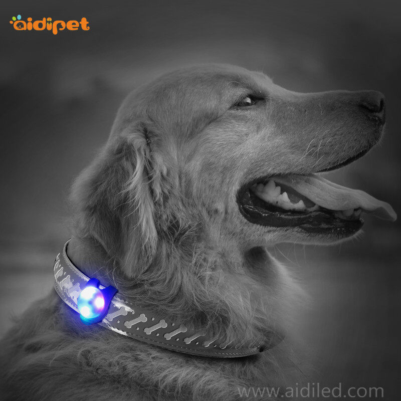 Paw Dog Tags Eco Silicone Led Dog Tag Light Pendant with CR2032 Battery Led Dog Collar Light Accessories Silicone