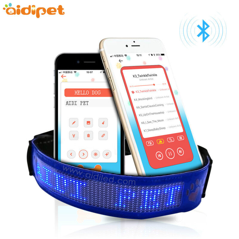Good Price Battery Dog Led Collar Rechargeable Wholesale Custom APP Control Led Dog Collar