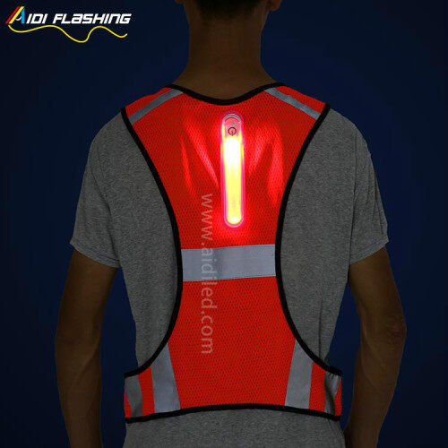Attachable Led Safety Vest Reflective Stripe Safety Vest with Led for Adults Police High Visibility Safety Vest