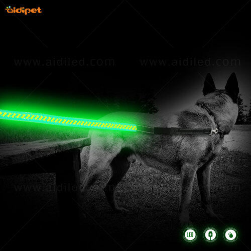 Rope Leash Wholesale Lightweight Durable Training Retractable Nylon Rope led dog leash