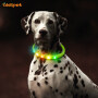 AIDI Flashing RGB Multiple Color Led Dog Collar More Than 7 Flashing Modes Luminous Dog Collar Light Silicone