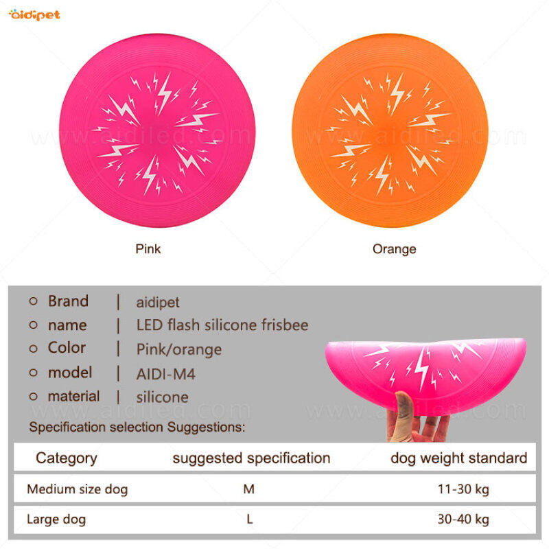 Manufacturer Durable Led Light Water Resistant Flashing Light Pet dog Flying Discs