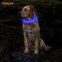 Mesh Nylon Reflective Stitch USB Charge Dog Collar Safety Led Flashing Pet Dog Collar Light