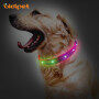 AIDI Flashing RGB Colorful Led Glow Dog Collar for Street Dogs More Than 7 Flashing Modes Glow in Dark Pet Collar