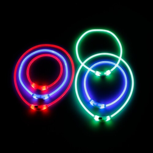 Pet Products 2022 Dog Collar Super Bright Dog Led Collar Rechargeable Training Light TPU Hot Sale Led Light Necklace