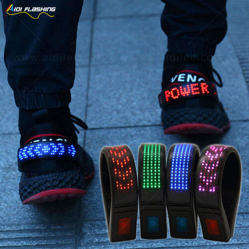 Night Jogging Walking Shoe Clip Light up Running Led USB Recharging Display Shoe Light Clip