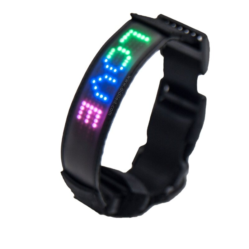 AIDI Flashing Led Display Dog Collar APP Control Texting Safety Pet Collar with Led Screen