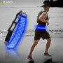 Elastic Wide Light up Waist Belt  USB Night Jogging Safety Waist Belt Unisex Adjustable Belt