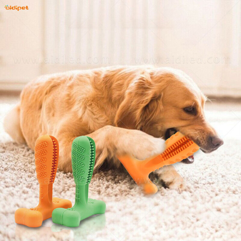 Granular Toothbrush Sink Durable To Bite Rubber Pet Teeth Cleaning Chew Toys For dog