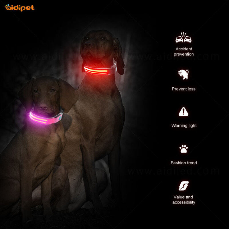 wholesale glow dog collars pet products dog cat led light dog collar Pet CollarWith Led Lights