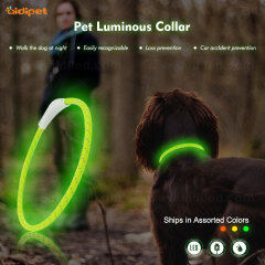 Aidiflashing Pet Supplies  LED Dog Collar Luminous Light up Collar Necklace for Night Safety