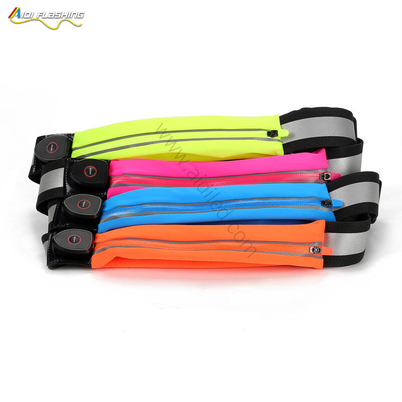 Sport Running Fanny Pack Led Waist Bag with Light Nigh Safety Walking Jogging Fanny Pack