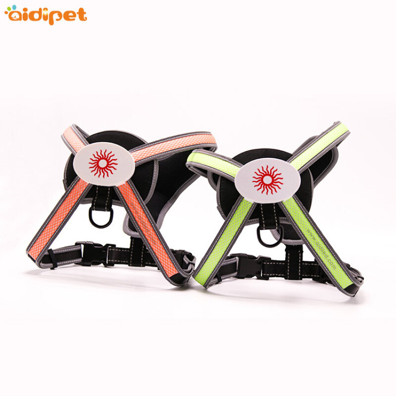 Hot Sale Night Safety Flashing Light up Dog Harness Usb Rechargeable RGB Led Dog Harnesses For Outdoor Activity