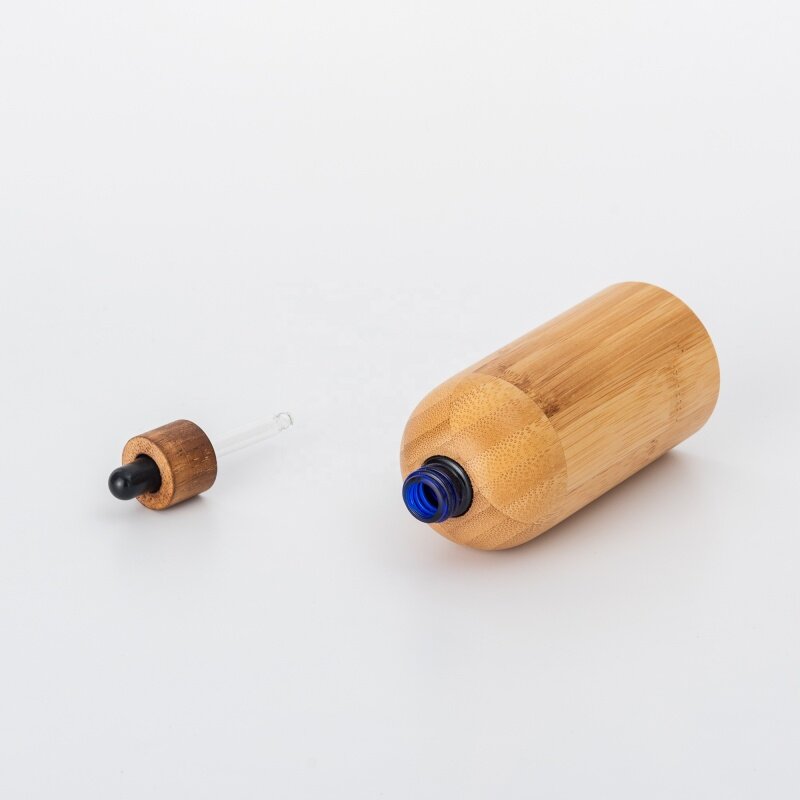 15ml 30ml 50ml bamboo glass dropper bottle with bamboo dropper
