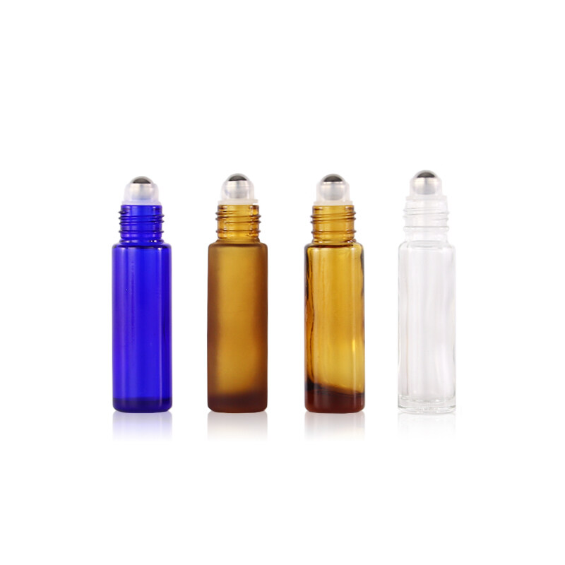 10ml empty roller on glass bottles for essential perfume oil and liptint