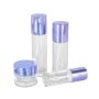 40ml 100ml 120ml glass bottle with white lotion pump  50g glass jar with lilac plastic cover