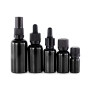Glass Cosmetic Bottle Black 10ml 15ml 20ml 30ml 50ml 100ml Skin Care Cream Personal Care Round Shape Hot Stamping Liquid CN;JIA
