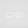 wholesale 69mm 57mm 48mm custom size  transparent plastic lid for cans with the white liner