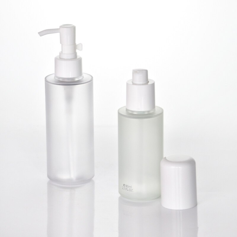 Wholesale frosted 80ml 130ml  PETG plastic bottle plastic lotion bottle for skin care serum lotion toner  cosmetic packaging