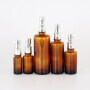 Wholesale 5ml 10ml 15ml 20ml 25ml 30ml 50ml 100ml Brown Essential Oil Empty Amber Glass Dropper Bottle