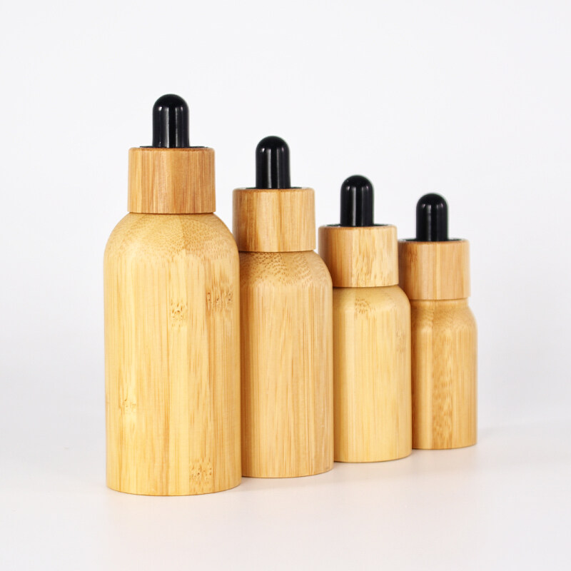 100% eco-friendly bamboo essential oil glass bottle bamboo essential oil bottle
