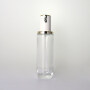 Clear Glass Bottle Essence Essential Oil Toner Bottle Gold White Lid Press Spray Pump Bottle