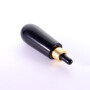 Opaque black glass droplet shape dropper essential oil essence electroplating metal cover anti-light lotion sub-bottling