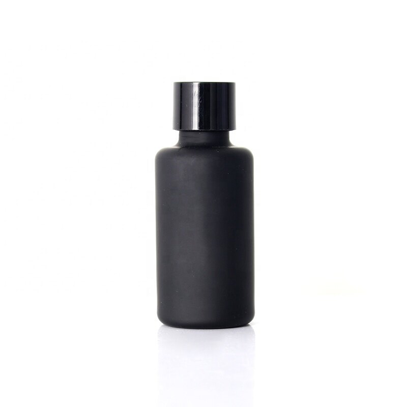 30ml wholesale glass reed defuser bottle matte black glass bottle for fragrance wholesale