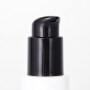 Ready to ship 50ml round shape opal white glass bottle with black lotion pump for cosmetic skincare