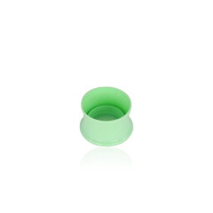 Customized large diameter green plastic round screw cap for  bottles neck 32mm