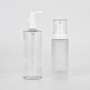 Hot selling 200ml 100ml 50ml 30ml  15ml frosted glass bottle  for skin care gel serum lotion toner  200g 50g cream jar