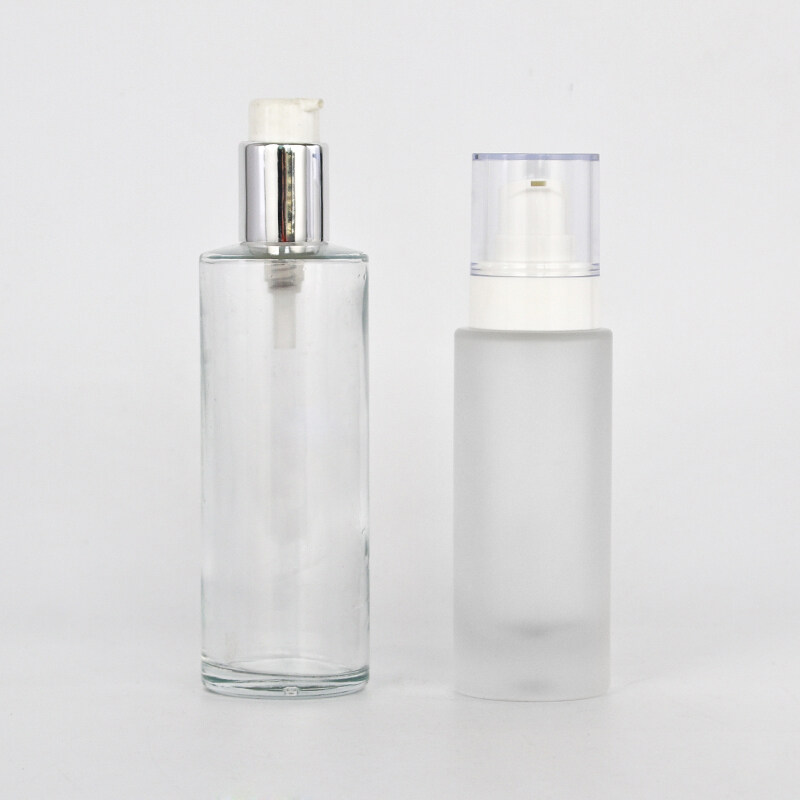 Hot selling 200ml 100ml 50ml 30ml  15ml frosted glass bottle  with thick bottom for skin care gel serum lotion toner