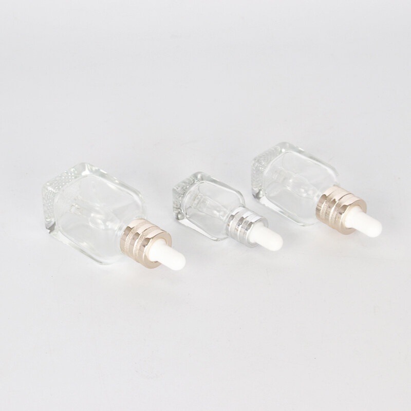 Wholesale Clear 10ml 20ml 40ml glass dropper bottles for cosmetic packages essential oils serum