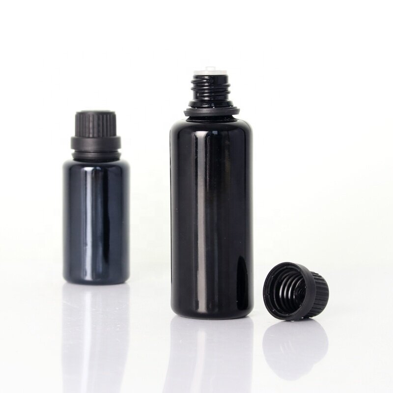 100ml essential oil bottle in black glass wholesale glass bottle for essential oil