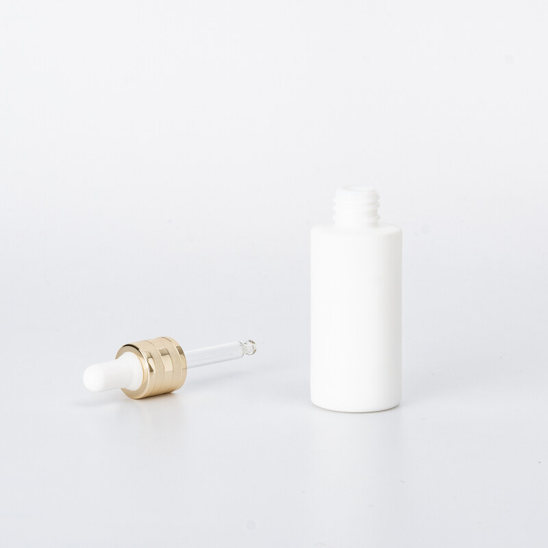 30ml 50ml 60ml 100ml Opaque White Essential Oils Aromatherapy Glass Dropper Bottles With Aluminium Dropper Cap