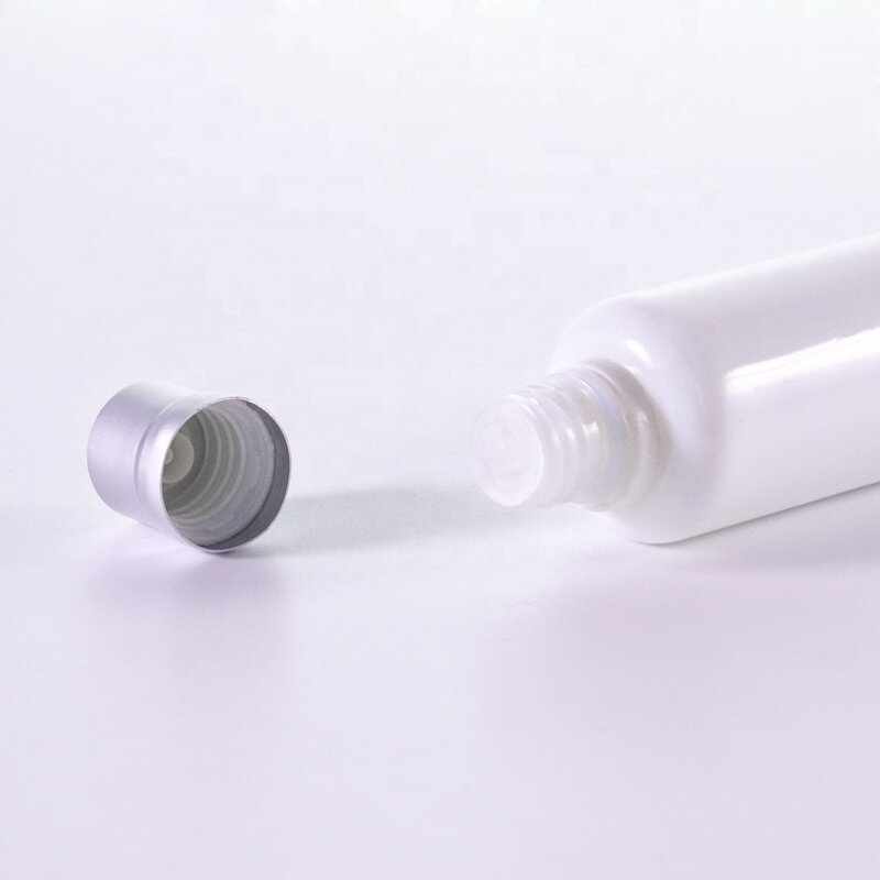 30ml glass bottle with lid opal white essential oil bottle with matte silver lid