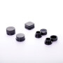 5g frosted black glass cosmetic cream jars for eye cream glass jar with black lid