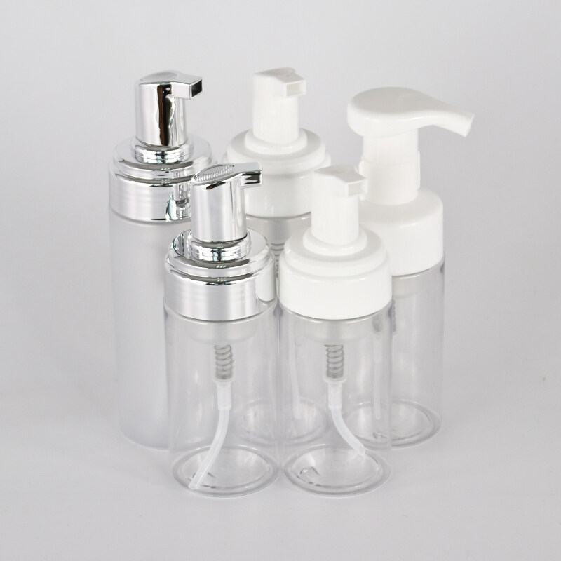 Custom 40ml 50ml 100ml 150ml 250ml PET plastic Foame bottle Cleaning Fluid Black Foam soap Pump Bottle