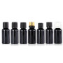 10ml 150ml 30ml Cosmetic packaging stock products oval shape black glass bottle,opaque black serum glass bottle
