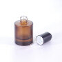 Small  Moq 1 Oz 30 Ml 50ML Custom Luxury Transparent Thick Bottom Round Shape Serum Bottle Glass Dropper Bottle