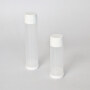 Wholesale 30ml 50ml transparent PET plastic toner bottles with white lids for skin care cosmetic packaging