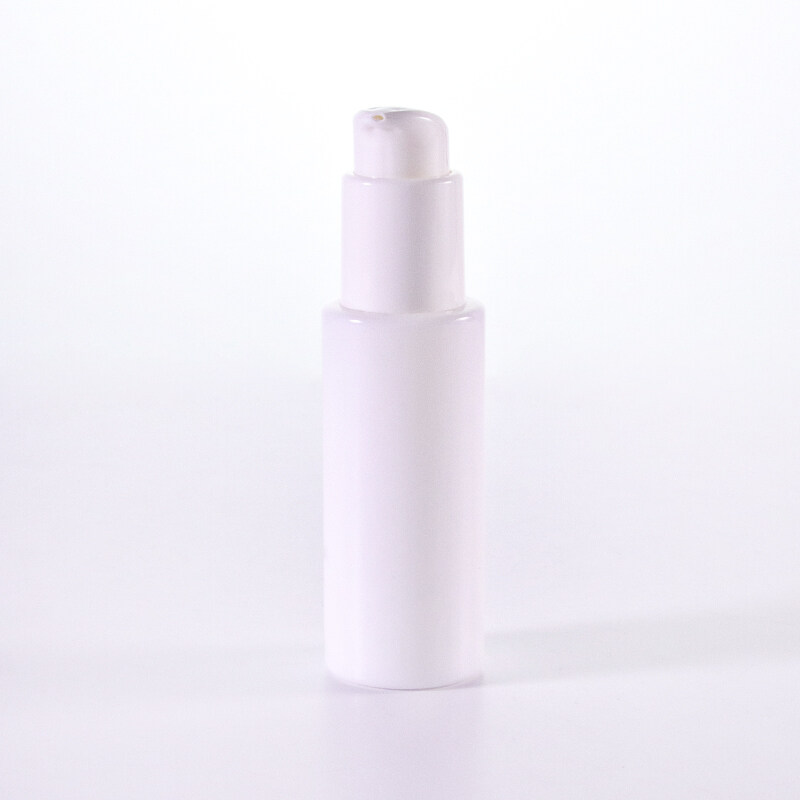 50ml Flat Shoulder Cylinder Shape White Glass Lotion Bottle cosmetic bottle skin care bottle