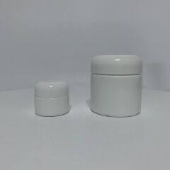 Good quality opal white glass jar natural pure white color glass jar