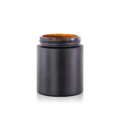100g frosted matte black cosmetic glass jar