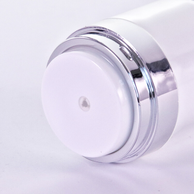 Hot sale 30g 50g White Airless Acrylic Cosmetic Jar Containers with Vacuum press pump for cosmetic packaging container