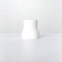 50ml white glass jar special shape glass container for skin care cream