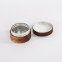 Wholesale 30g 50g aluminum wooden full bamboo cream jar with lid for cosmetic packaging container jar