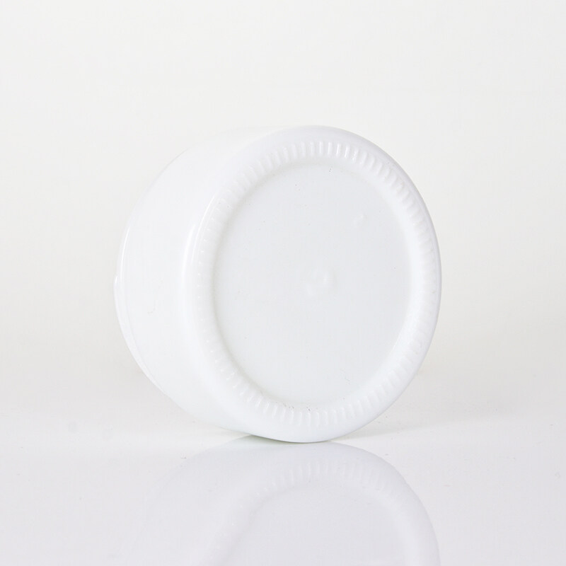 New opal white  glass bottle bright black lid face cream avoid light empty bottle skin care product packaging jar